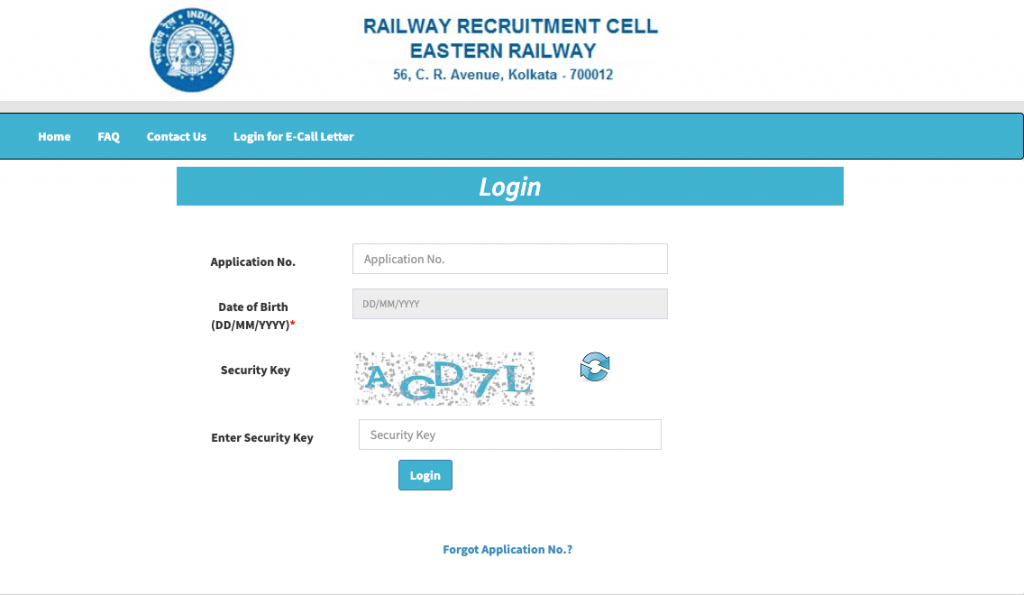 Eastern Railway Apprentice ecall letter 2023 download link, Check DV